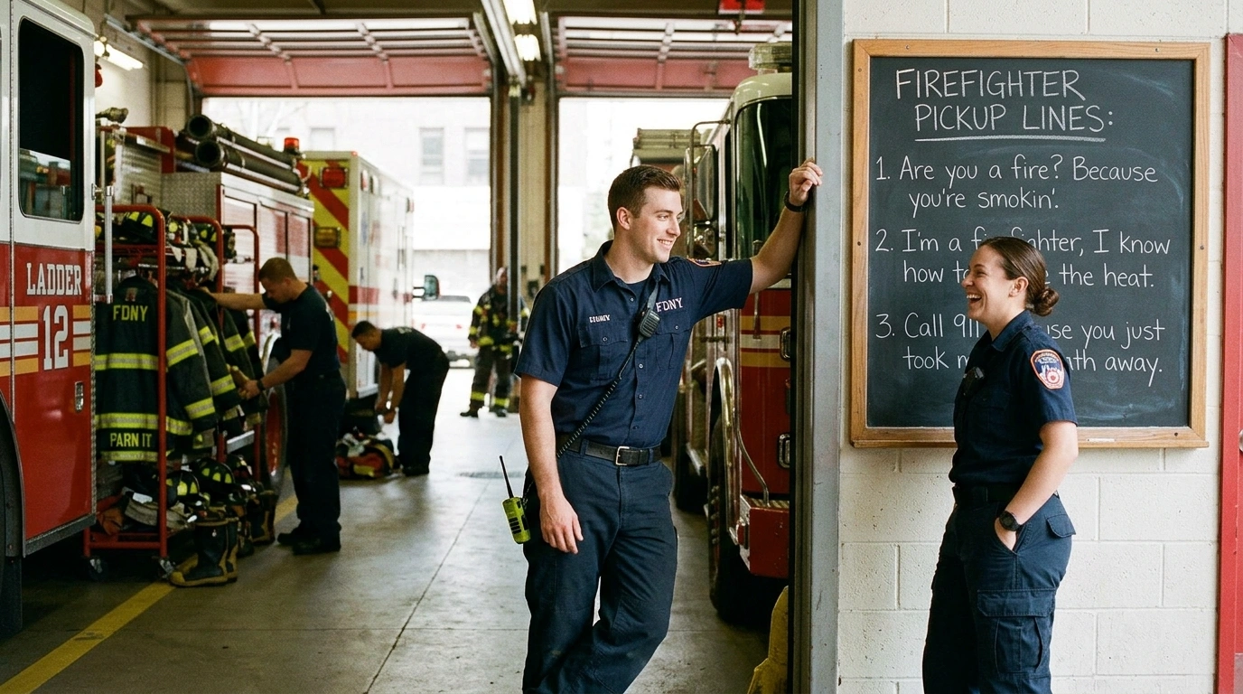 Food-Themed Firefighter Pickup Lines That Cook