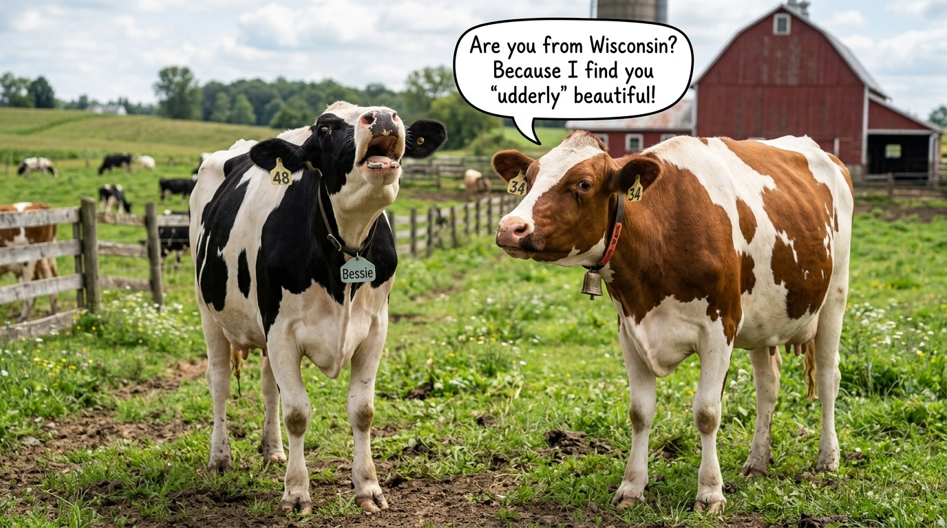 Nerdy Cow Pickup Lines