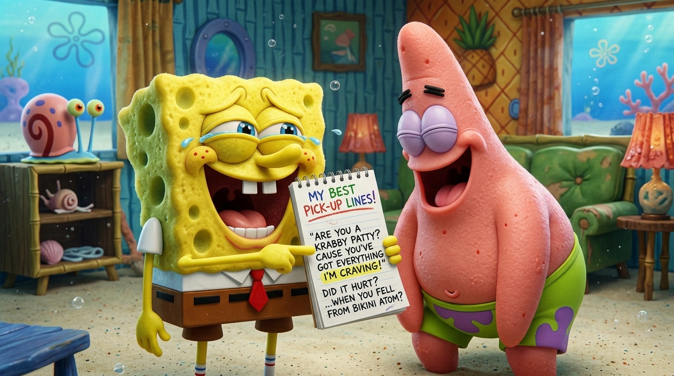 Nerdy SpongeBob Pickup Lines For Cartoon Fans