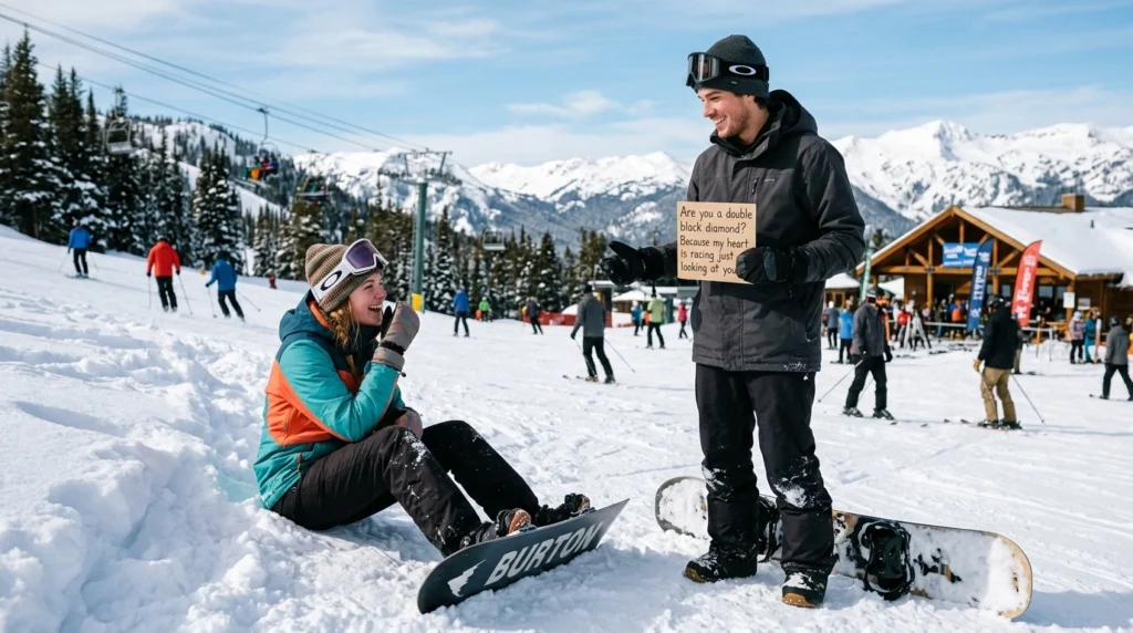 snowboarding pickup lines